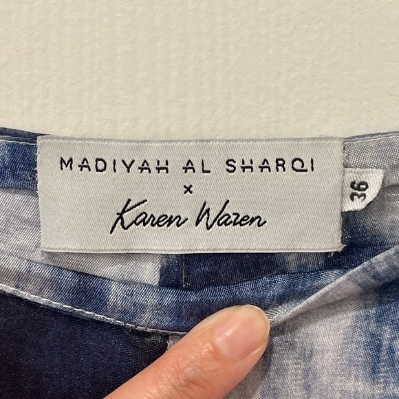 The Madiyah Al Sharqi x Karen Wazen Kylie Tie-Dye Flare Pants Size 36 UK - Picture 8 of 10